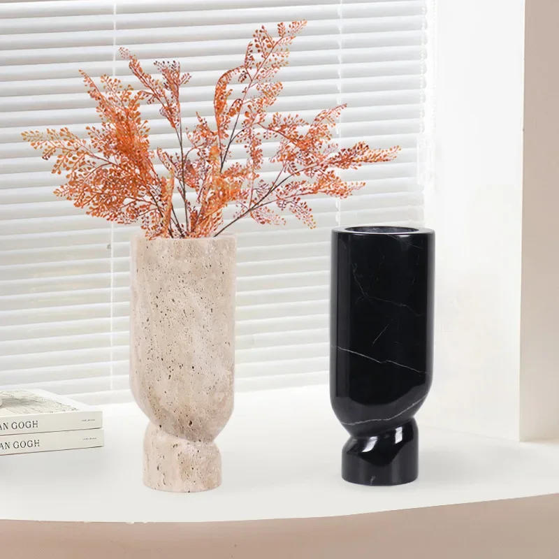 Marble vase ornament villa living room entrance TV cabinet decoration flower utensils soft home