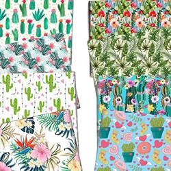 50*145cm Cactus Flower Polyester Cotton/Pure Cotton Fabric Tissue Sewing Quilting Patchwork Bag Curtain Skirt Pajamas