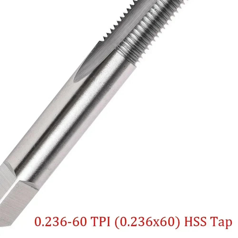 0.236-60 TPI 0.236x60 HSS Thread TPI Tap With Case 1911 Grip Bushings Valve Stem Thread Faucet Hand Tool Maintenance Repair Work