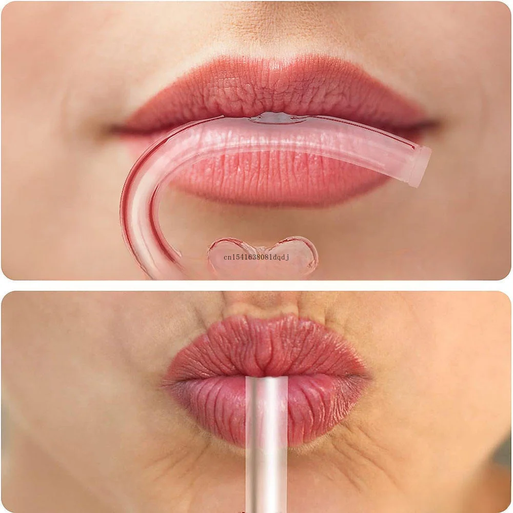 Anti Lip Rimpeling Stro Hartvormig Glas Stro Hartvormig Glas Gebogen Stro