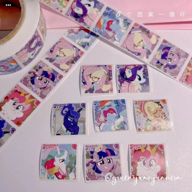 Kawaii Anime My Little Pony Pinkie Pie Lovely Handbook Stickers Cute Twilight Sparkle Applejack Envelope Sealing Stickers Girls