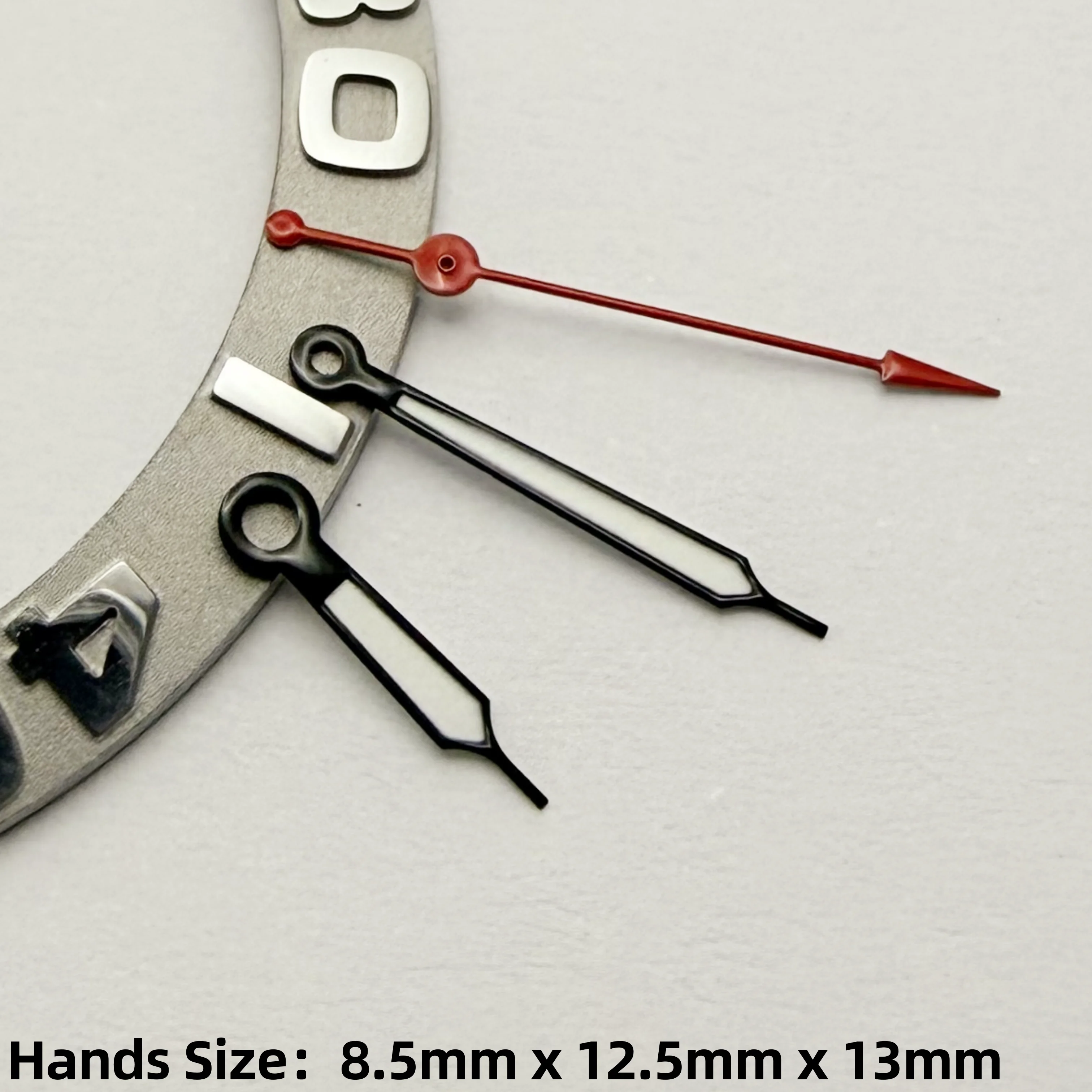 VH31 Watch Hands Silver Black White Red Luminous Hands Fit VH31 Sweeping Quartz Movement Watch Repair Replacement Parts - view 3