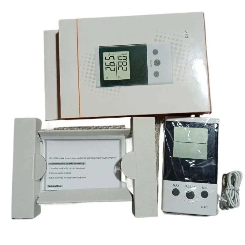 DT-1 Thermometer, Refrigerator Fish Tank Pet Household Electronic Outdoor Dual-channel Temperature Measurement