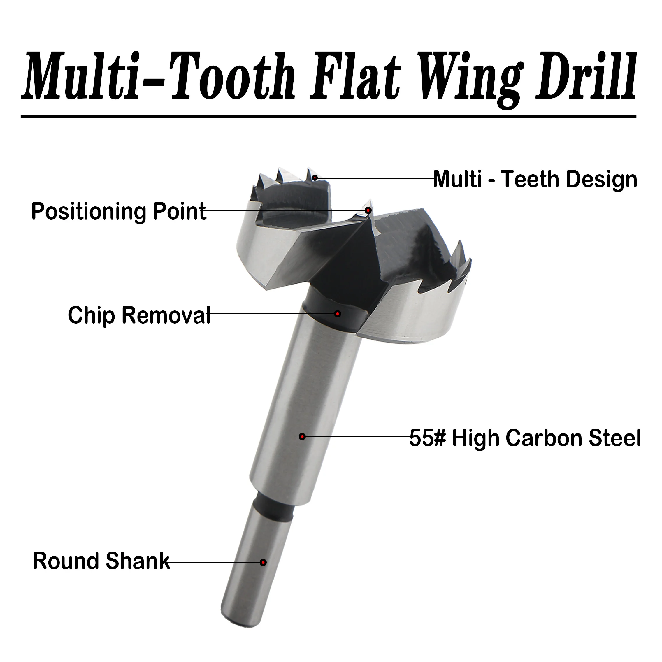 5個/セット 丸軸 超硬合金＆高炭素鋼 多歯 フォルスナー ドリルビット 木工用 セルフセンタリング ホールソー カッターツール