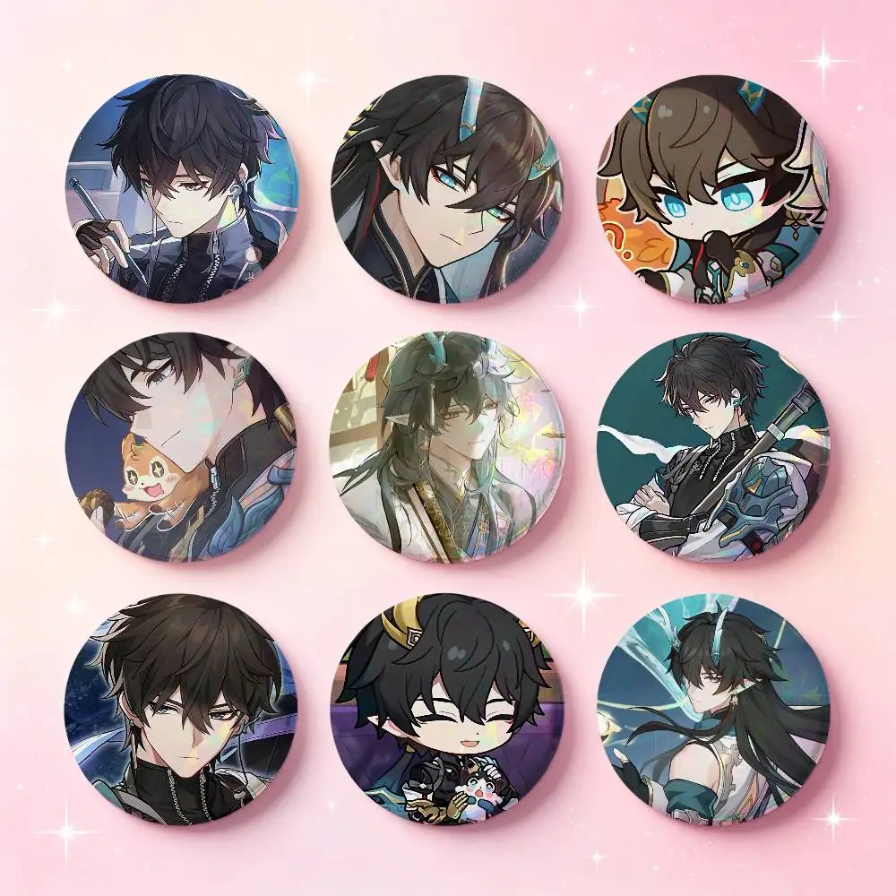 Honkai Star Rail Game Dan Heng Badges 25 32 44 58 75 Mm Round Cosplay Pin Bag Decor Fans Collect Friends Gifts Brooch Souvenir