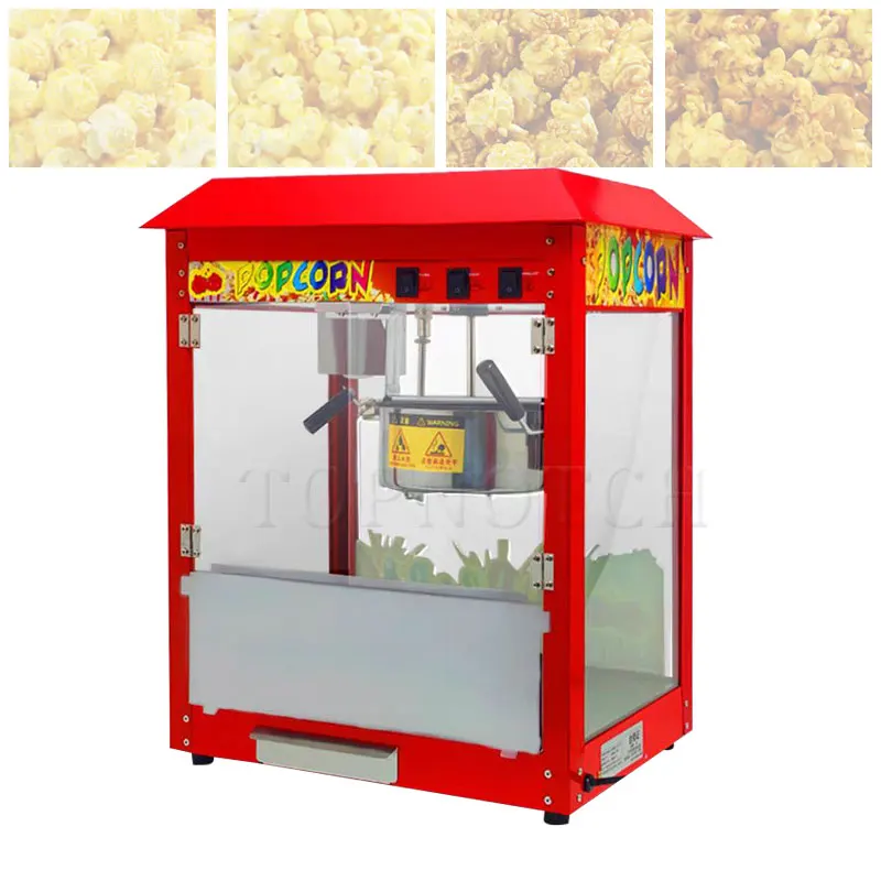 Máquina de pipoca comercial tenda aquecimento elétrico automático popping máquina rua esférica pipoca flor máquina milho