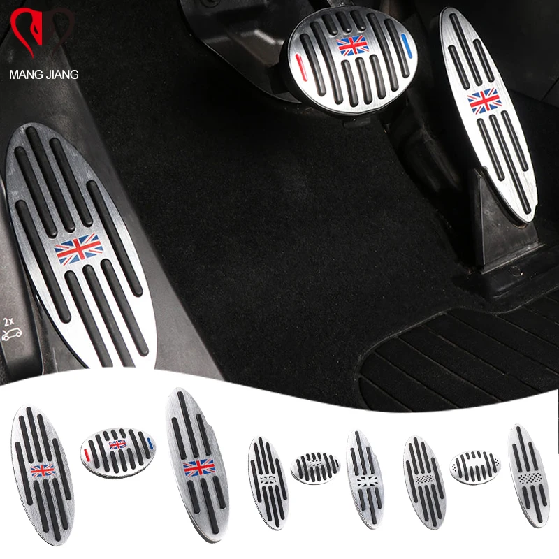 Car Foot Pedal Pads Cover Stickers For Mini Cooper R55 R56 R60 R61 F55 F56 F54 Footrest Interior Decoration Car Accessories