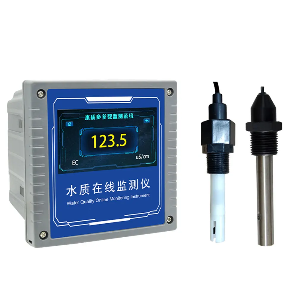High Temperature EC Analyzer with Color touchscreen Online Conductivity Controller 4-20mA RS485 Modbus