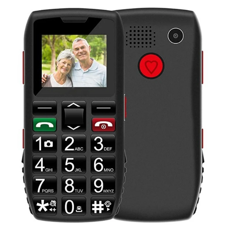 Large Button Cellphones for Senior,Waterproof,1.8\'\' Colorful Digital Screen Fast Dialling,FM Radio,Flashlight 1400mAh