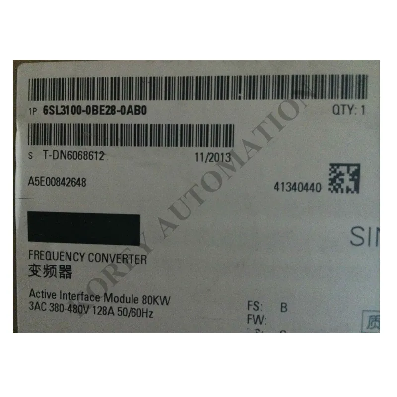 Модуль питания серии S120 6SL3100-0BE28-0AB0