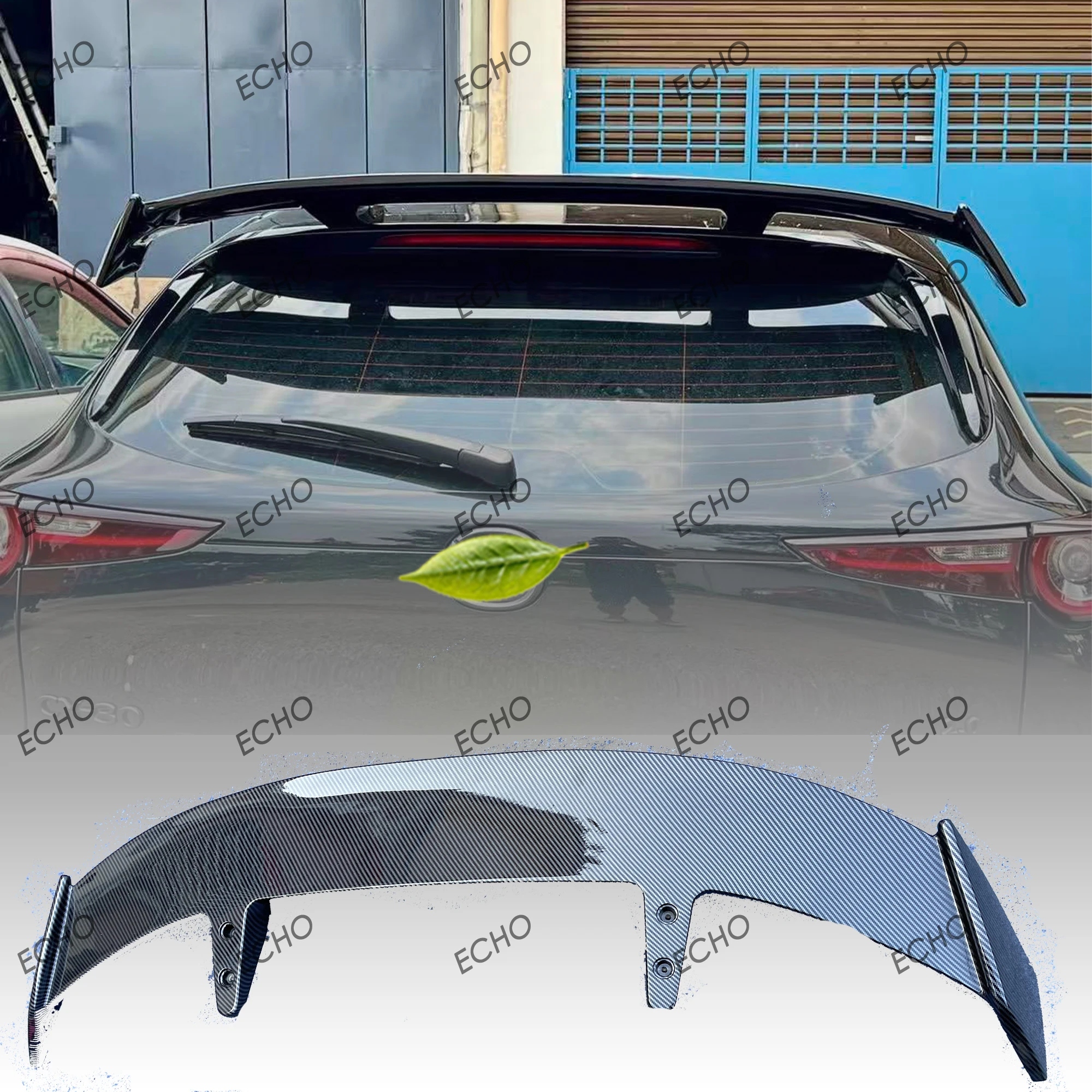 Tailgate Trim Rear Spoiler Carbon Fibe FRP JS Style For Mazda CX-30 CX-50 CX4 CX5 2020-2023 Auto Accessories Car Parts