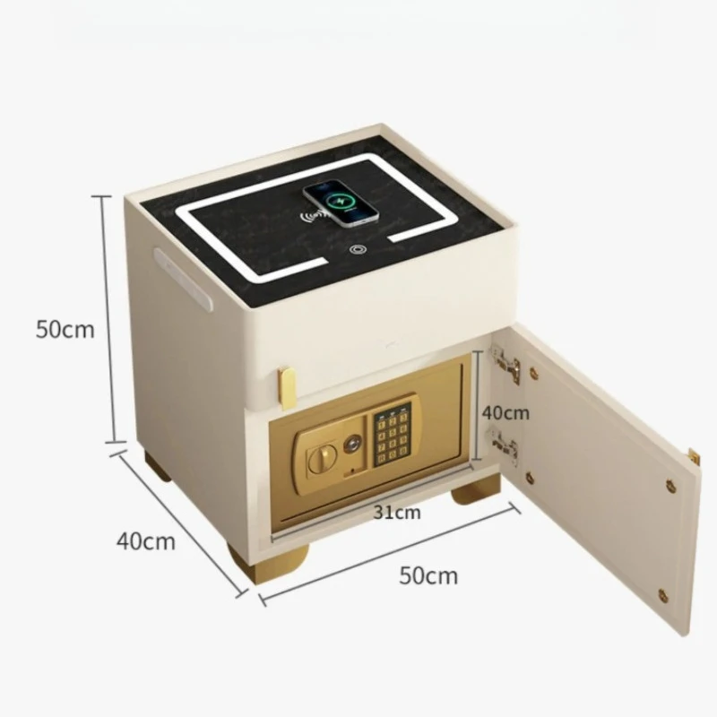 Safes Secret Night Stand Charger Station Skinny White Bedside Tables Hidden Storage Muebles Para Dormitorio Room Furniture