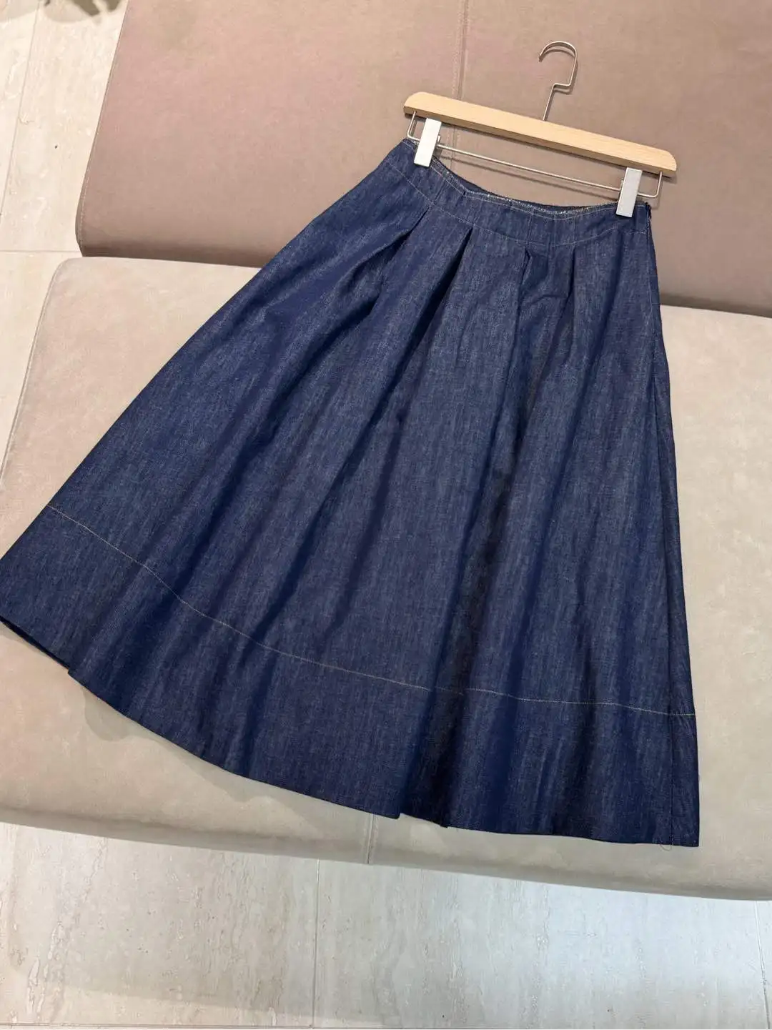 Spring Summer 2025 Women's Light Cotton Denim Skirt