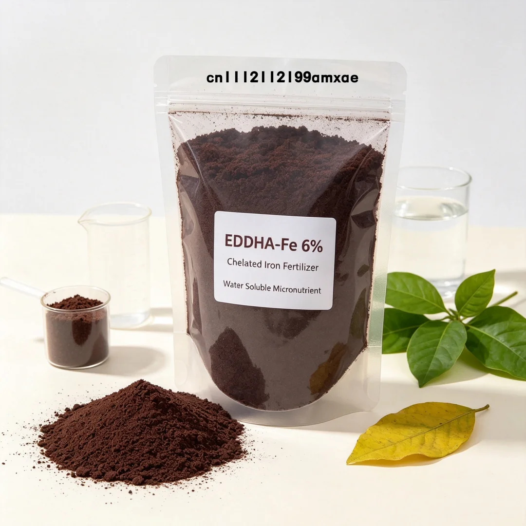 EDDHA-Fe 6% Chelated Iron, Water Soluble Fertilizer, Fast Treatment for Plant Iron Deficiency Yellow Leaves