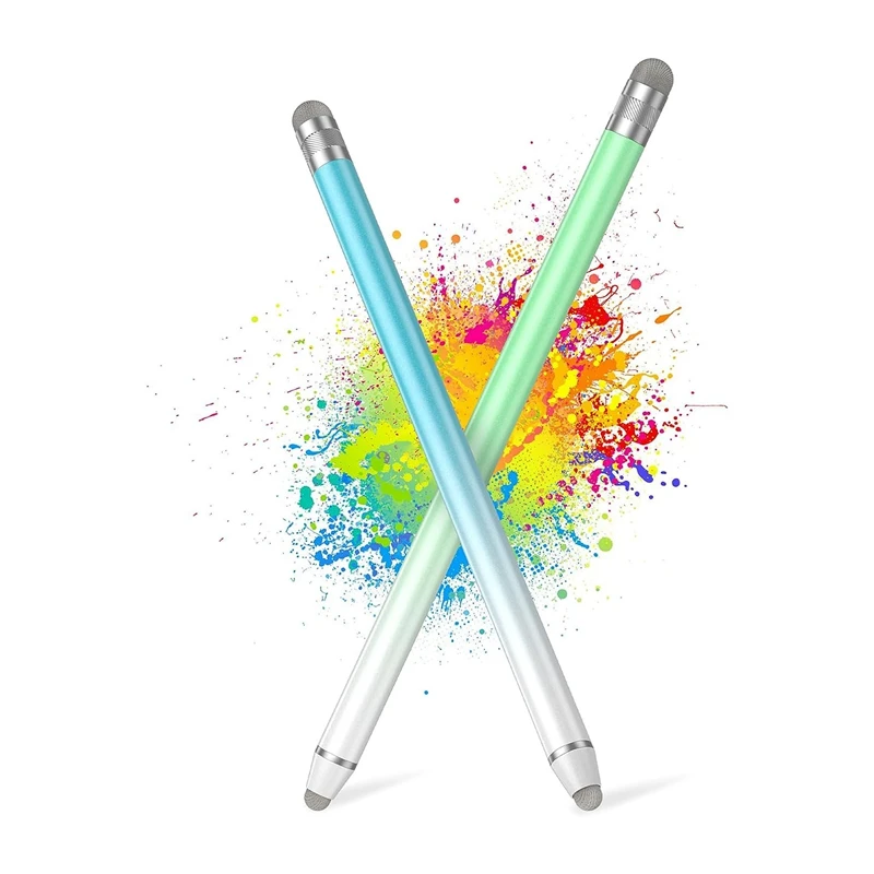 2PCS Stylus Touch Pens,High Sensitivity Fiber Tips,Fit For Iphone/Samsung Tablet And All Touch Screens -A