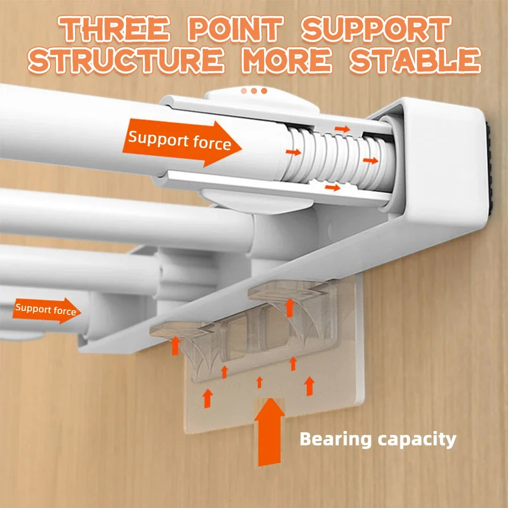 2/8/12PCS Shelf Support Nail Sticky Drill-Free Nail Alternative Bracket Cabinet Shelf Support Clip Kitchen Bathroom Wall Mount