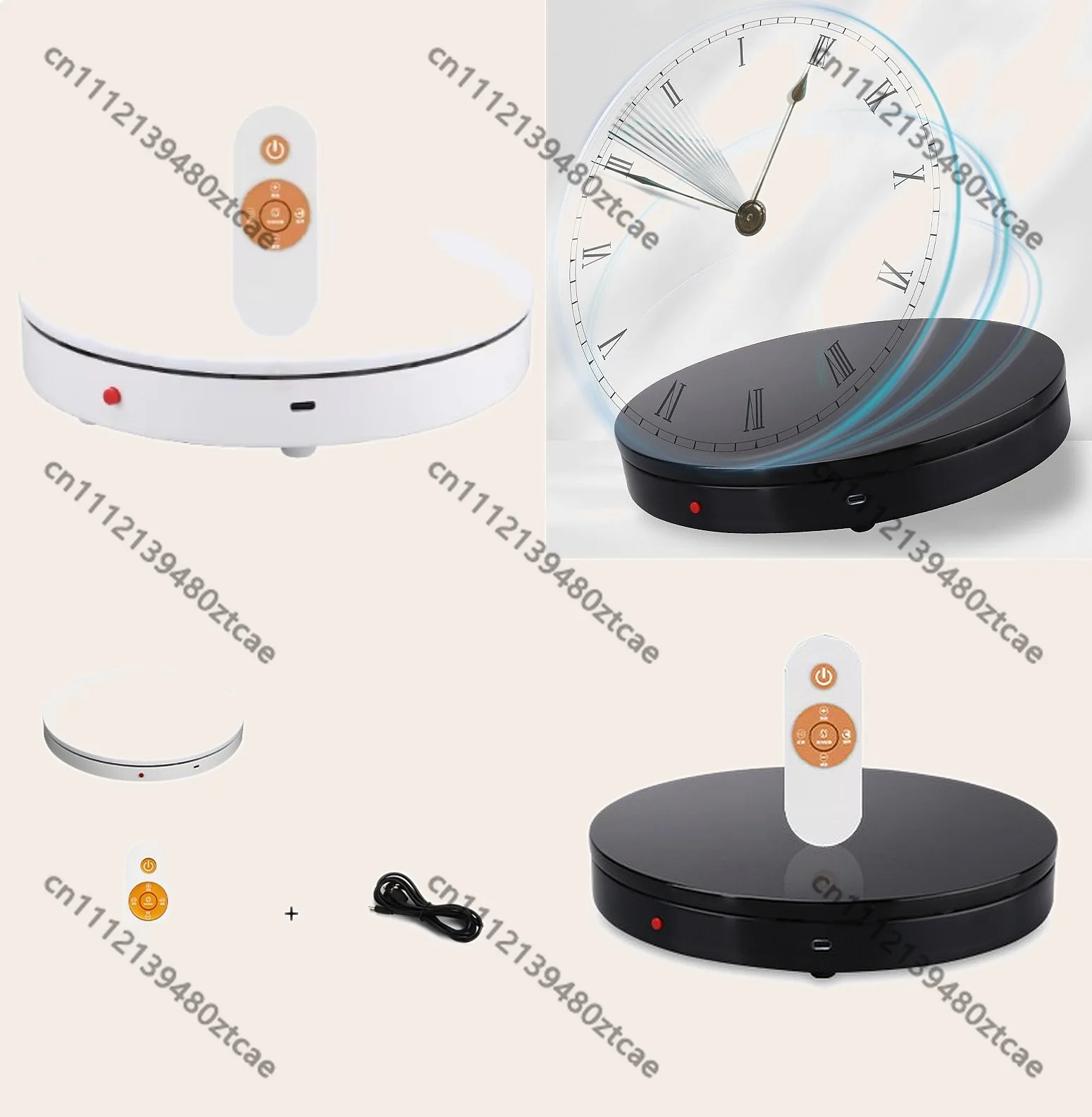60cm Electric Rotating Turntable, 200kg Load, Remote Control Display Stand for Photography & Exhibition