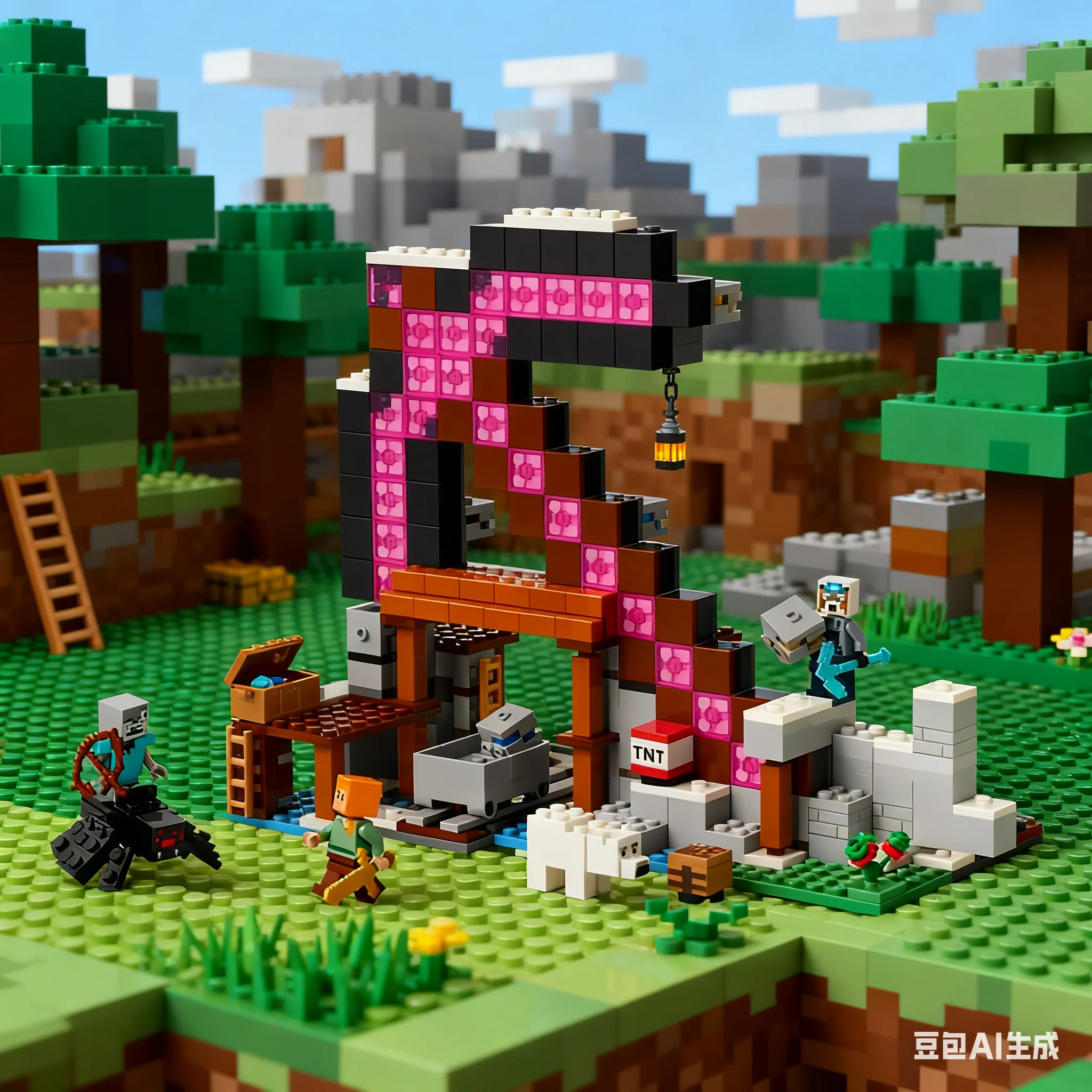 ليجو ماين كرافت 21277 كلاسيك ماين بيك لغز كتل الأولاد والبنات ألعاب ألغاز هدية