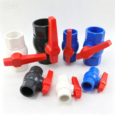 PVC Ball Valve Socket Glue Type 20-110mm Water Treatment Irrigation Pipe Shutoff Manual Handle Valve