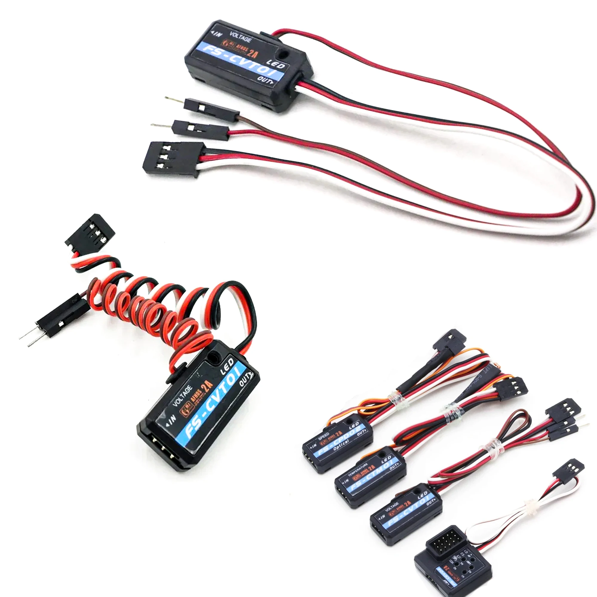 

FS-CEV04 FS-CTM01 FS-CPD02 FS-CVT01 Набор модулей данных телеметрии для датчика FlySky i6 i10 iT4S iA6B iA4B iA10B RX iBus