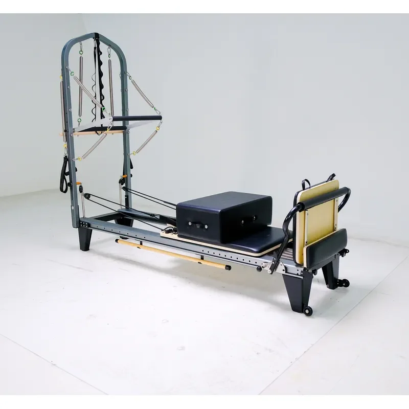 Multifunctional Portable Adjustable Half Tower Pilates Reformer Kit for Core Strength Training Stretching Fitness Gym Use