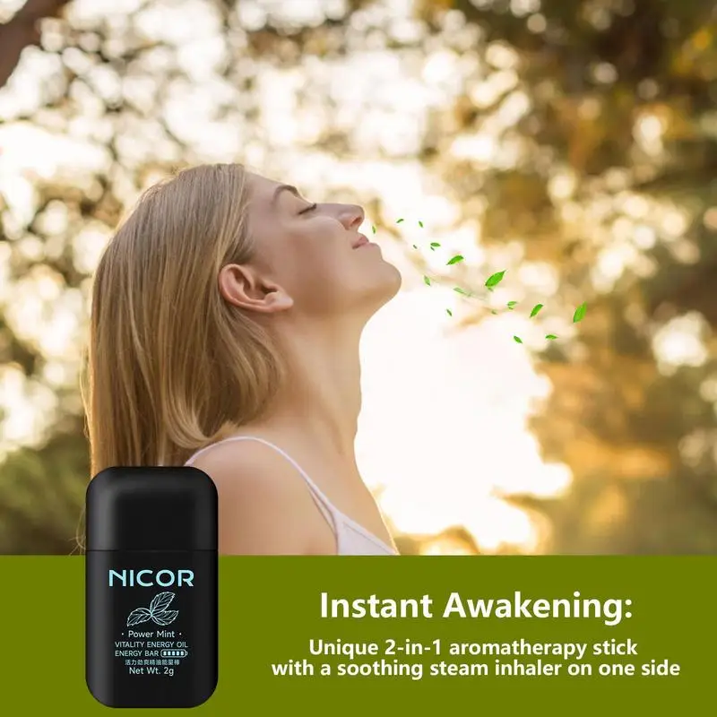 Diffuser Sniffer Dual Hole Draagbare Neusinhalator Aromatherapie Stokenergie Dampen Voor Het Stimuleren Van Geur Vers Verkoelend Gevoel