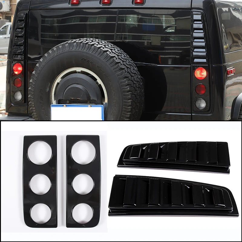 

For Hummer H2 SUV 2003-2009 ABS Car taillight decorative cover protective mesh cover car Exterior Accessories