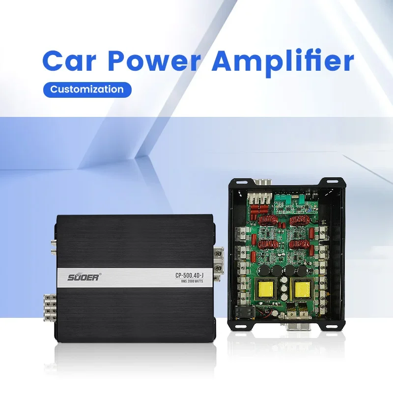 Suoer big power 12v 4 channel 500*4 hot sale car audio amplifier