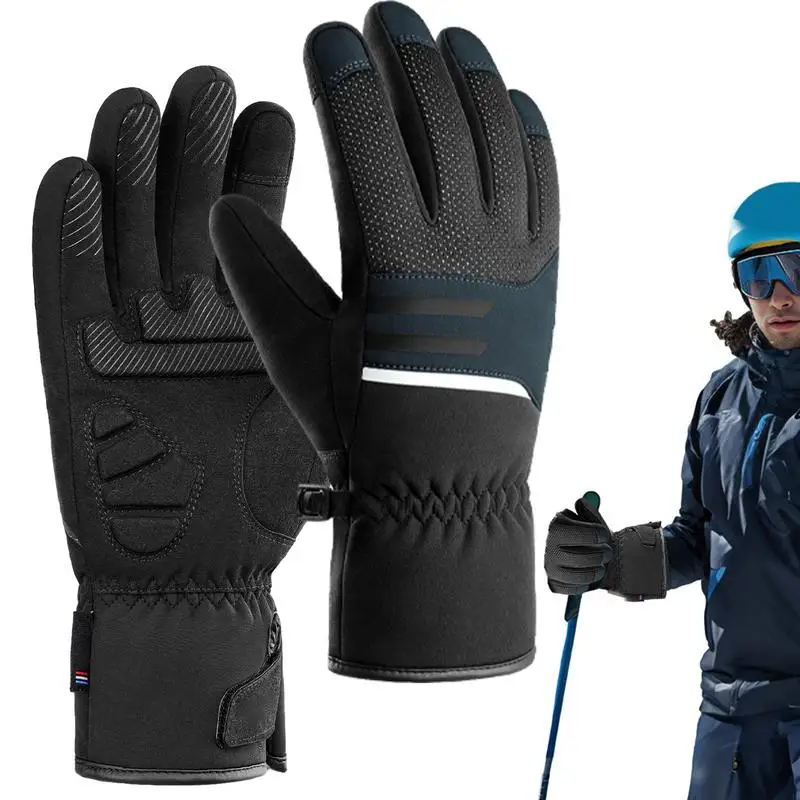 Motorcycle Gloves Cold Weather Windproof Warm Outdoor Sports Gloves High-Density Nylon Fabric Outdoor Sports Gloves For Cycling