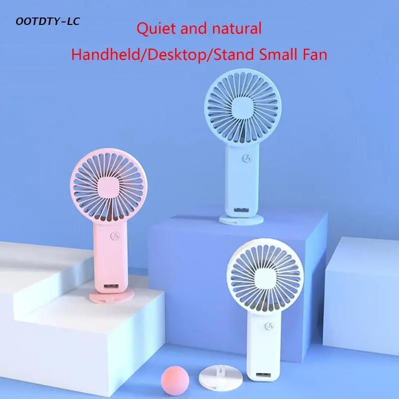 Portable Handheld Fan Small Cooling Fan USB Rechargeable Eyelash Fan Low Noise Dropship