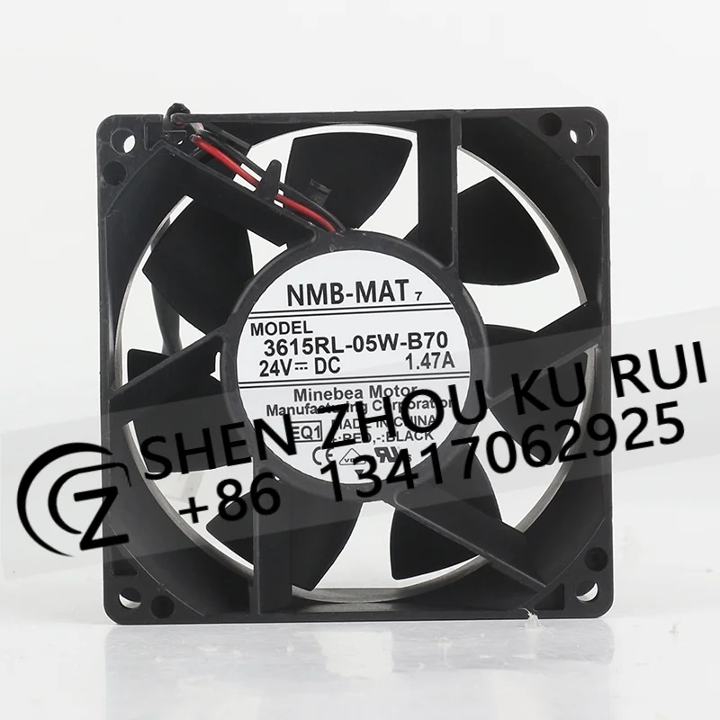 

New NMB DC 24V 1.47A AC EC 2-wire 3615RL-05W-B70 cooling fan 9038 Frequency converter ball bearing