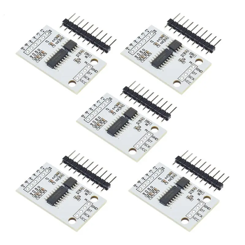 5Pcs HX711 24-bit ADC Module On-Board TL431 External Reference Voltage Dual-Channel Load Cell 24Bit