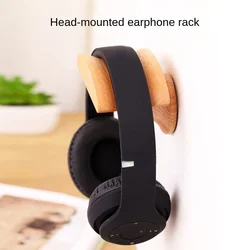 Universal Wood Headphone Stand Headset Holder Hanger Wall-mounted Wood Headphone Hook Metal Display Rack Earphone Accessories