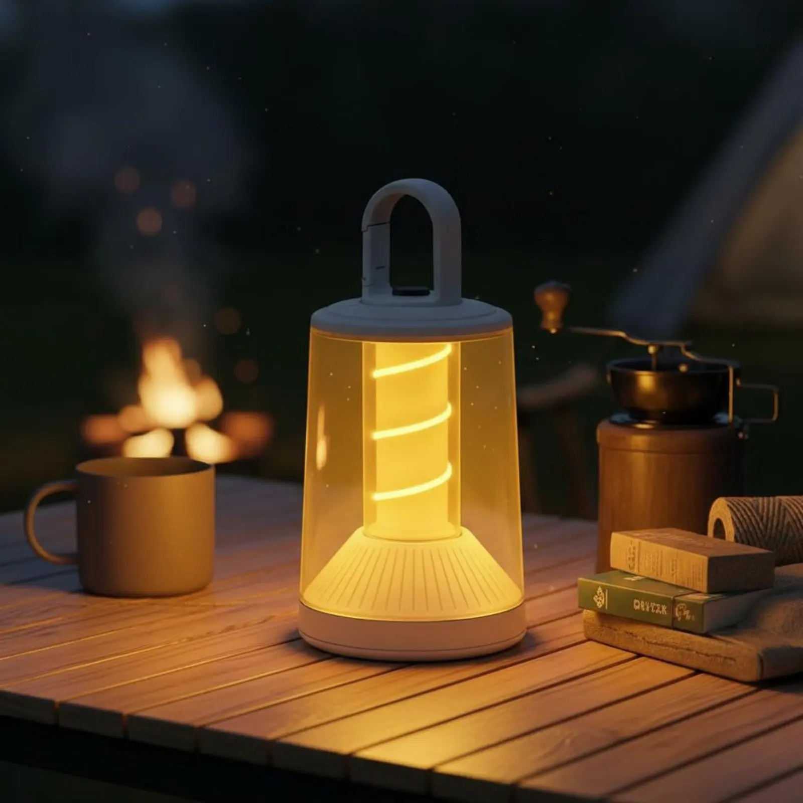 Battery-Powered Hanging Lantern 360° Lighting Portable Ambient Lamp Detachable Light Source Camp Lamp Tripod Mountable view 4