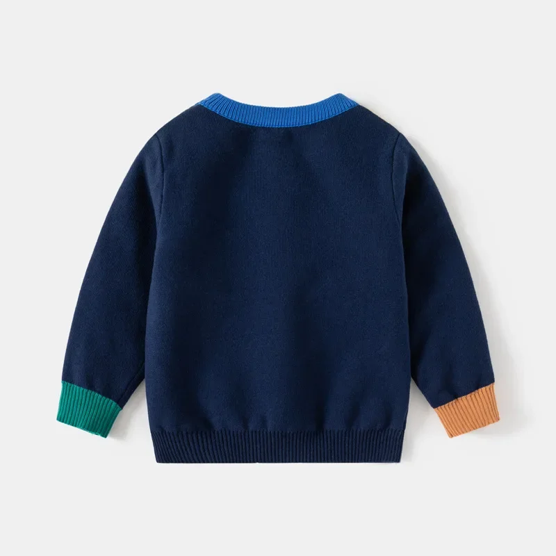 2-8T Toddler Kid Baby Boy Sweater Winter Clohtes Knit Pullover Top Car Print Infant Sweater Cute Loose Warm Knitwear Outfit