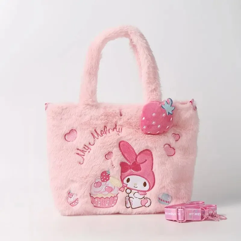 Sanrio 2025 nieuwe cartoon zilveren tas schattige schattige Yugui hond Katie kat pluche opslag crossbody tas