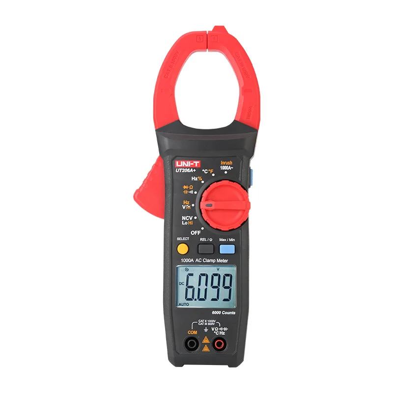 

UNI-T UT205A +/UT206A + 1000A клещи переменного тока клещи измеритель тока вольтметр частота профессиональный электрический встроенный измеритель