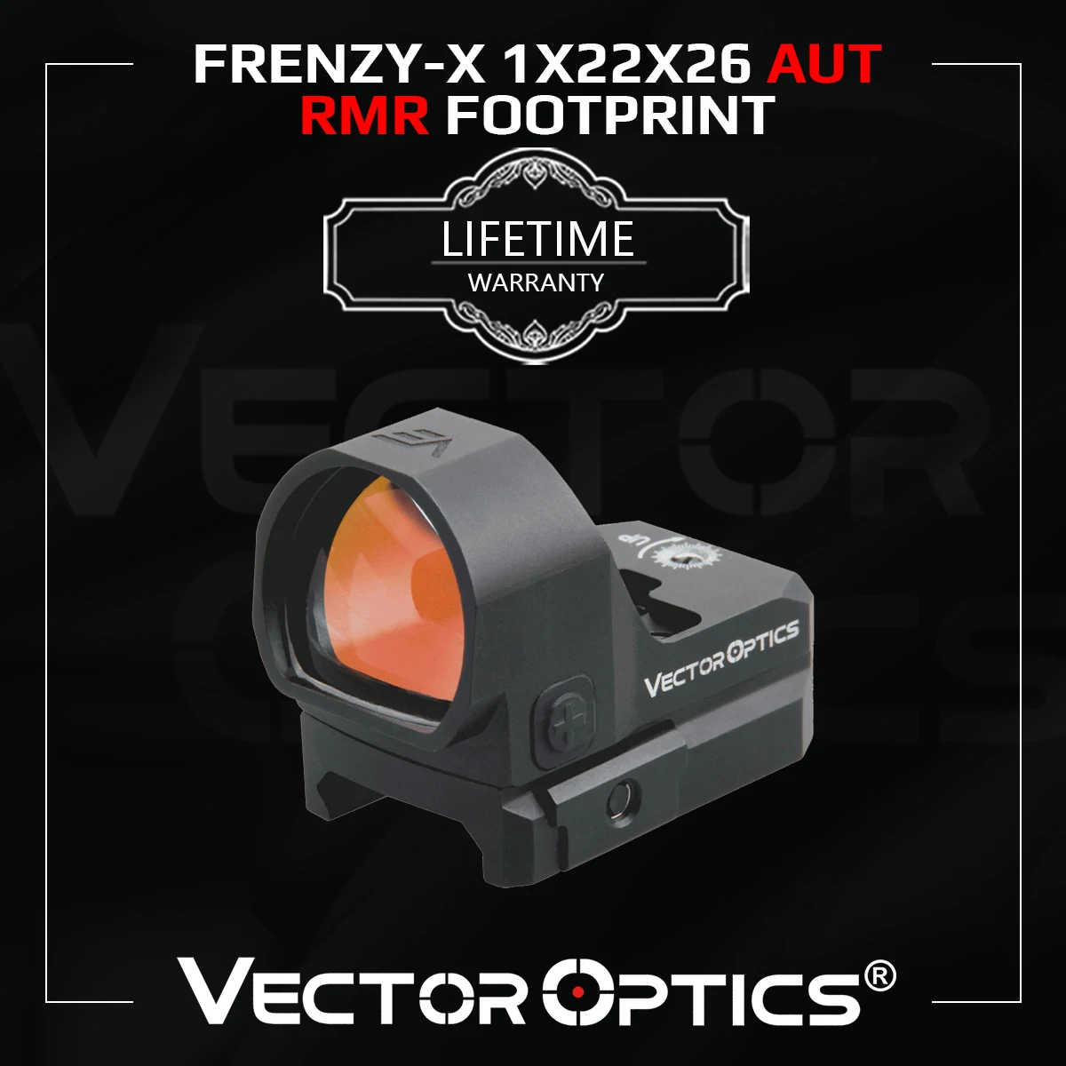 

Vector Optics Frenzy-X 1x22x26 AUT Red Dot Scope With Automatic Light Sensor IPX6 Waterproof For Pistol AR 15 Fit RMR Glock 17