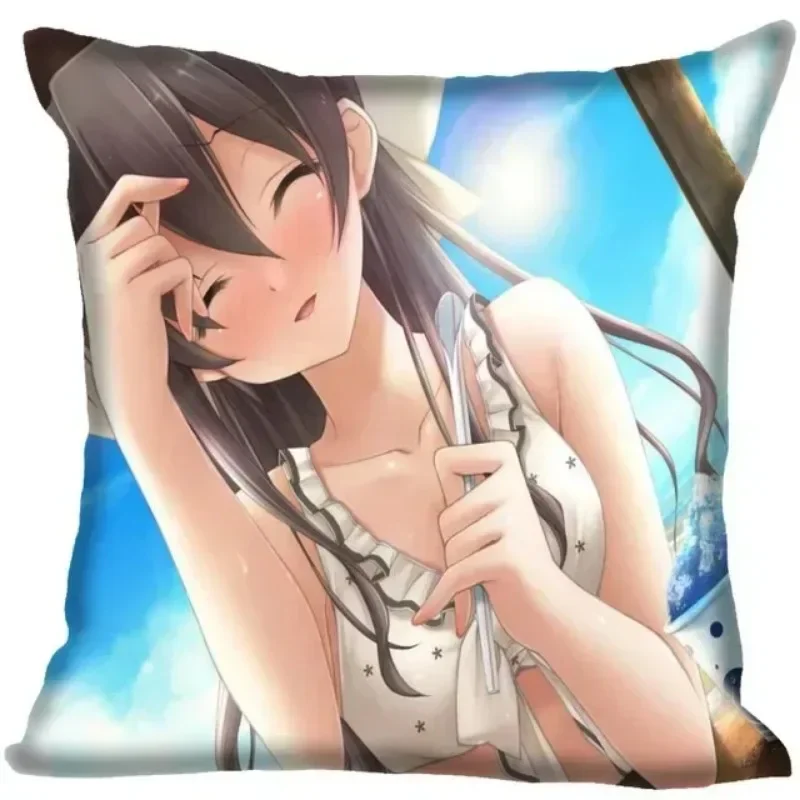 Anime Girl Hot Sale Cushion Cover High Quality New Year Cushion Cover Decoration Cushion Cover Water Drop Wedding Decoration   .