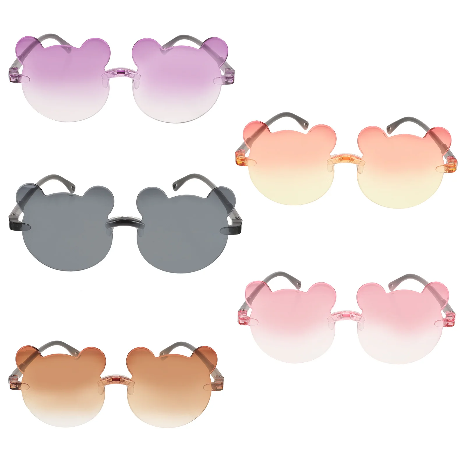 

5Pcs Children Sunglasses Uv Resistant Durable Kids Cartoon Sunglasses Party Glasses Photo Prop Festival Favor Glasses Party