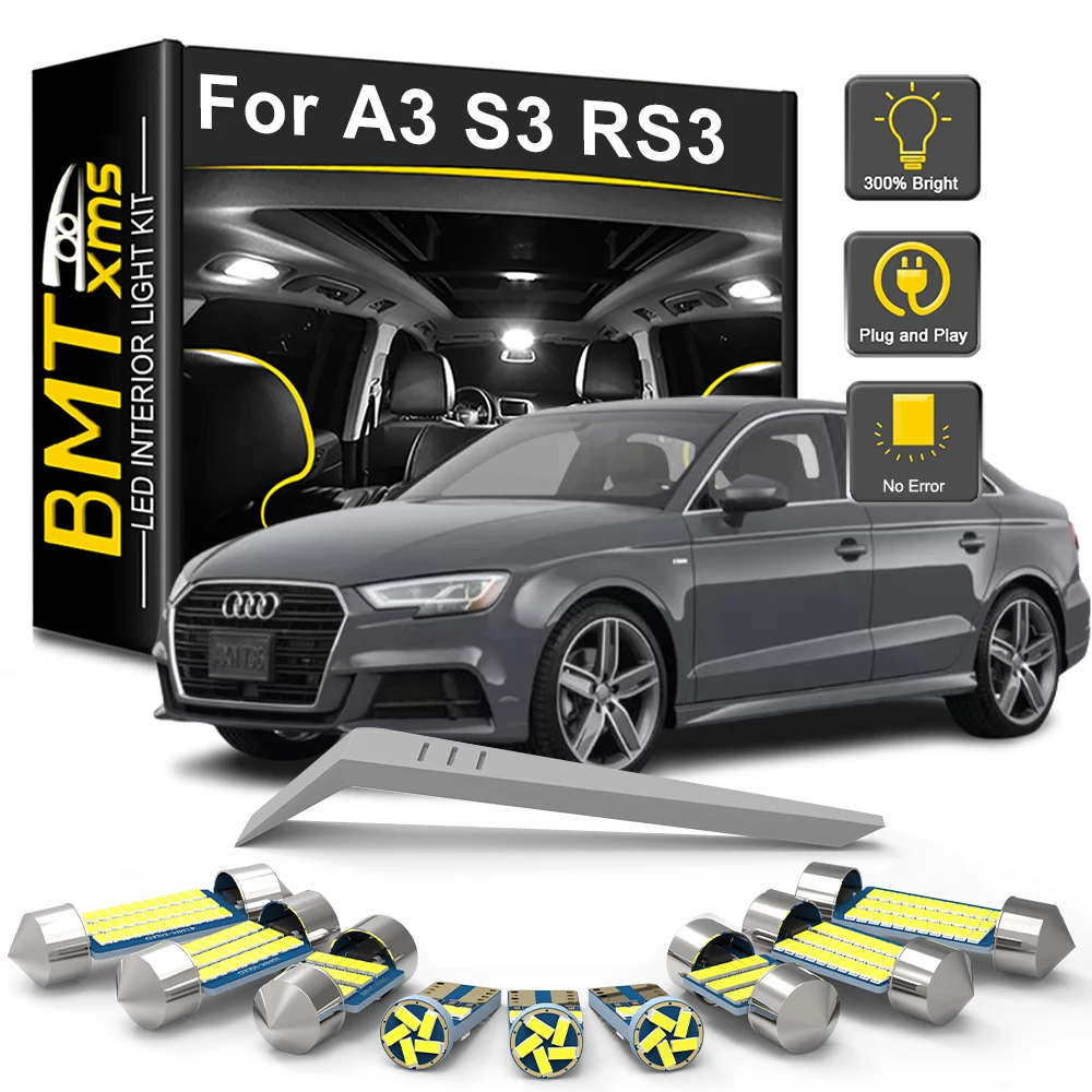 

BMTxms Canbus For Audi A3 S3 RS3 8L 8P 8V 199-2015 2016 2017 2018 LED Interior Lights Dome Trunk Mirror Indoor Lamp Bulb