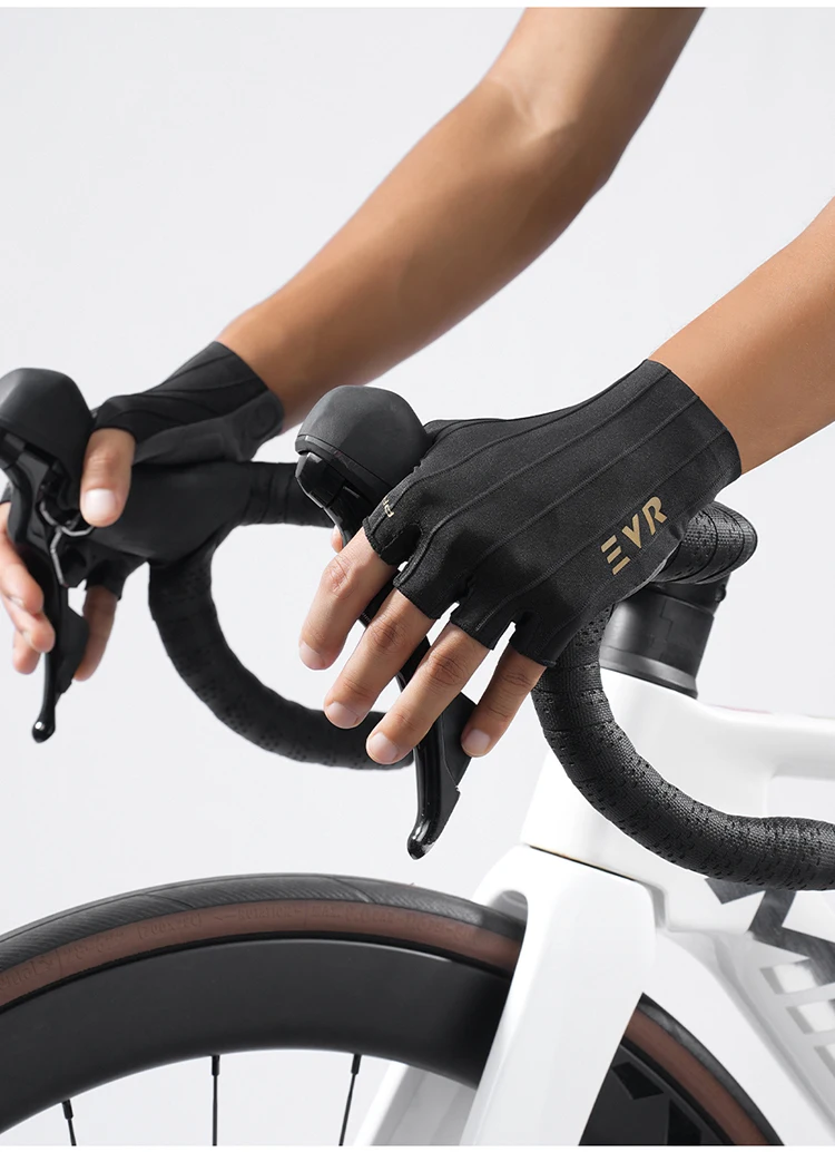 EVR Sommer-Fahrradhandschuhe Kurzfinger Vollflächen-Doppelpfeil-Fahrradhandschuhe MTB Atmungsaktive Rutschfeste Sport-Rennradhandschuhe – Detail 12