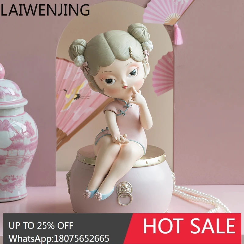 

New Chinese Ornament Guochao Cheongsam Girls Soft Decoration High-end Home Decoration