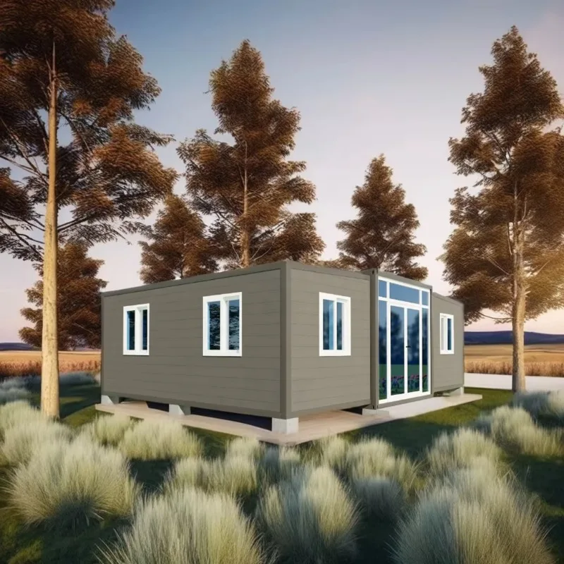 40FT Luxury Foldable Expandable Container House Two Bedroom One Bathroom Layout Waterproof Steel Structure Customized Decoration