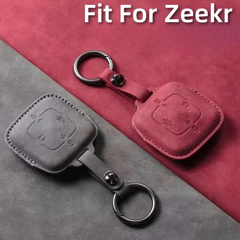 

Fit For Zeekr 001 7X 007 009 X FR MIX Car Key Card Holder Smart Card Case Suede Protective Shell