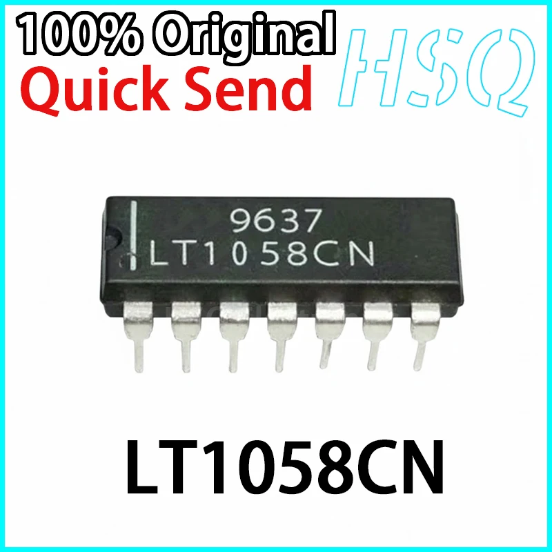 1PCS New LT1058CN LT1058 DIP14 Audio Quad Op Amp Block Amplifier Chip in Stock