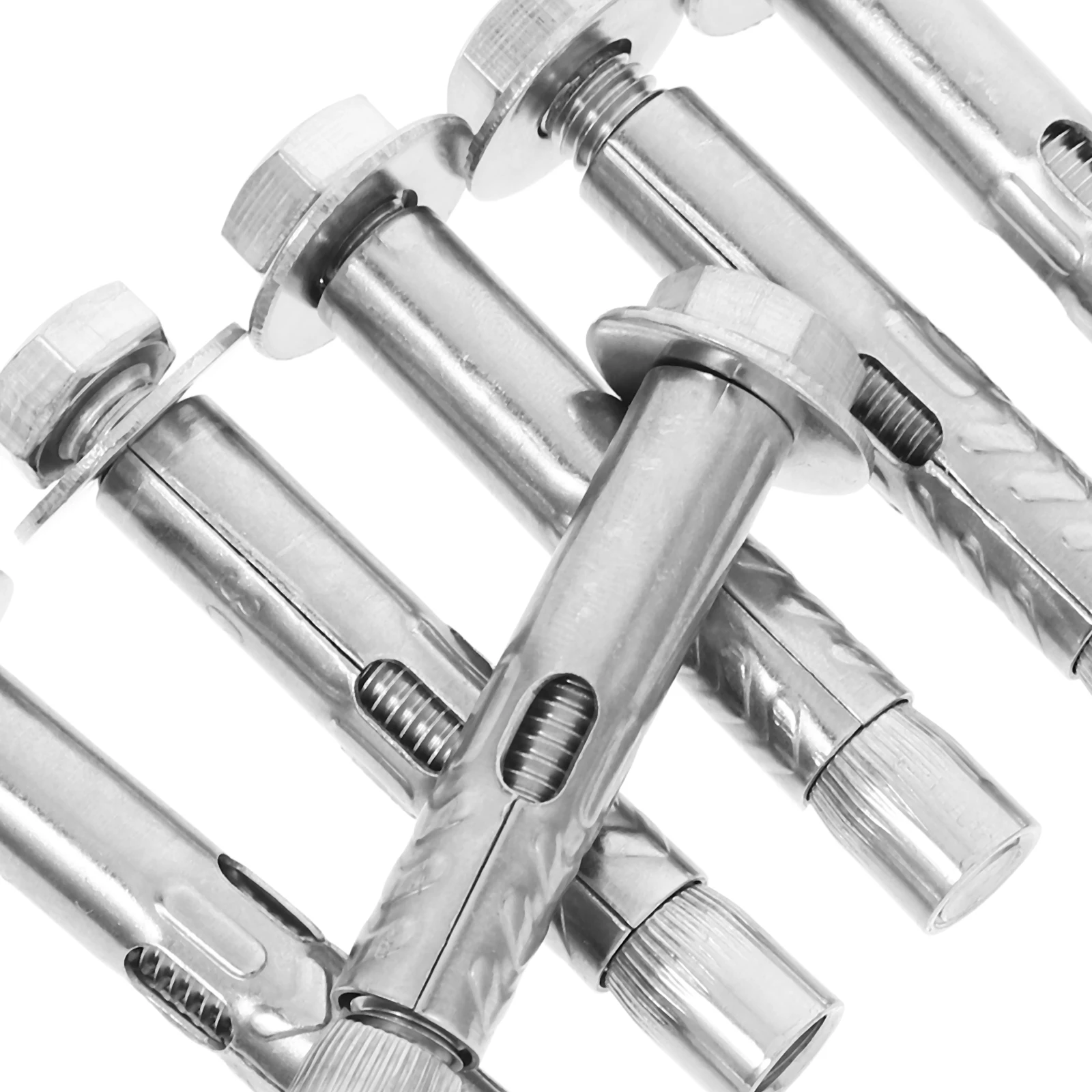 

6pcs Expansion Bolts M6x60mm Stainless Steel Heavy Duty Anchor Bolts External Nuts Screw Fixings Hardware Fasteners