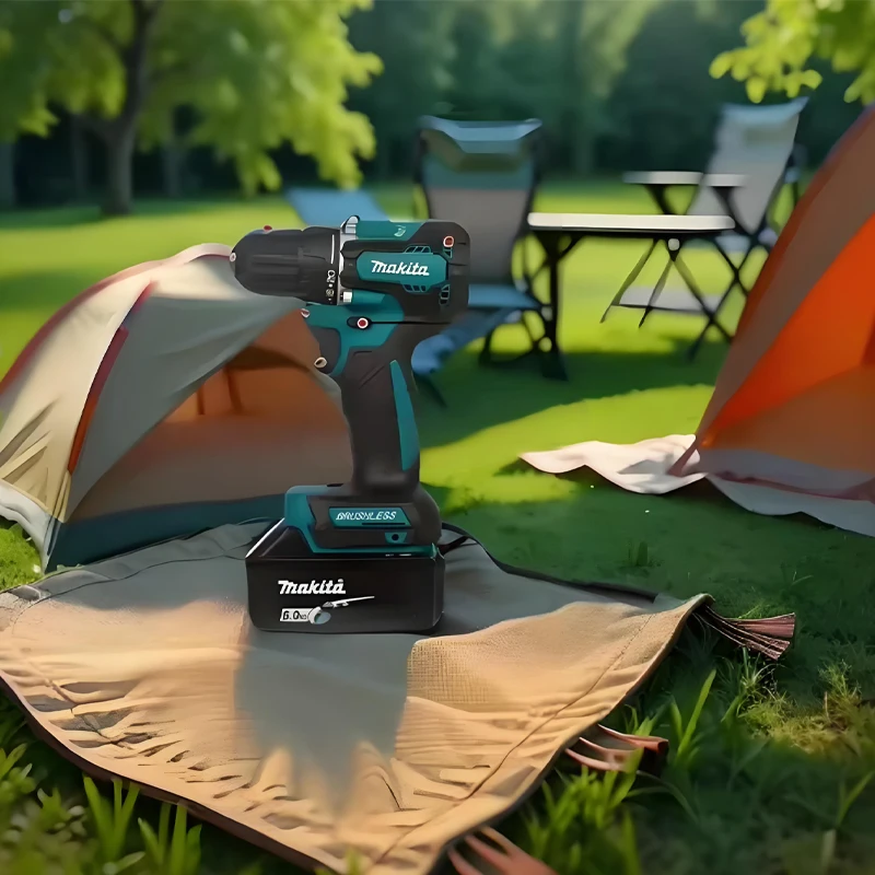 Trapano a percussione senza spazzole Makita 18V DHP487, avvitatore elettrico a batteria ricaricabile ad alta coppia