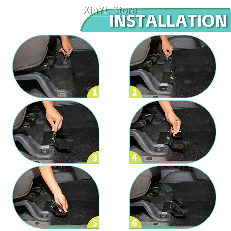 Picture 6: Iron Interior Front Seat Under Fire Bracket for Jeep Wrangler JK 2007-2017  Car Accessories