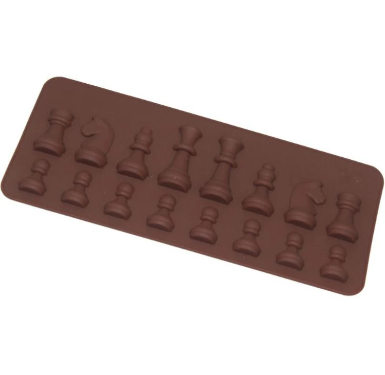 

100pcs/lot International Chess Silicone Mould Fondant Cake Chocolate Molds For Kitchen Baking